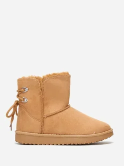 Clearance La Modeuse Boots fourrées à strass Camel
