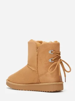 Clearance La Modeuse Boots fourrées à strass Camel