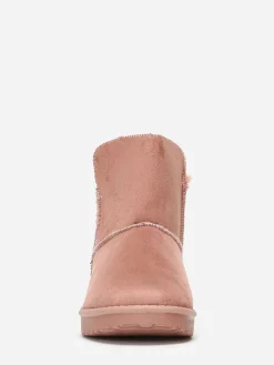 La Modeuse Boots fourrées à strass Rose