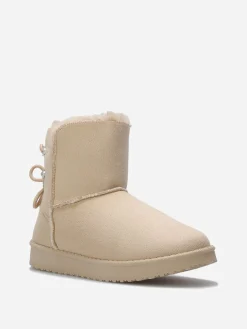 New La Modeuse Boots fourrées à strass Beige