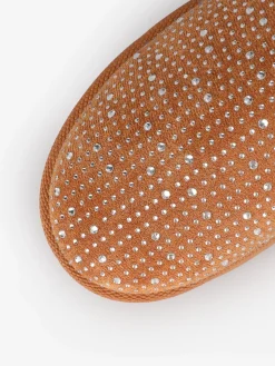 Online La Modeuse Boots fourrées à strass et plateforme Camel