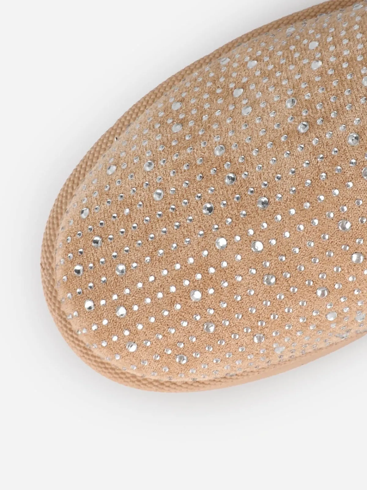 Sale La Modeuse Boots fourrées à strass et plateforme Taupe