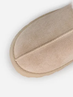 La Modeuse Boots fourrées basses à plateforme Beigefoncé
