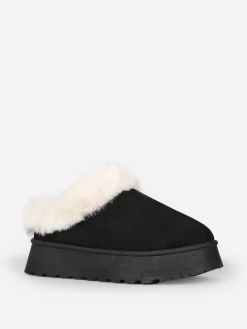 Best La Modeuse Boots fourrées basses à plateforme Noir
