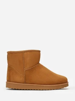 Discount La Modeuse Boots fourrées en suédine grandes tailles Camel