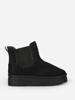 Online La Modeuse Boots fourrées style chelsea Noir