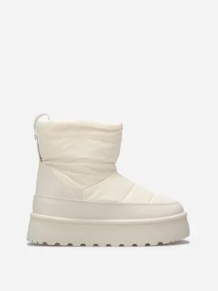 Best La Modeuse Boots matelassées et fourrées à plateforme Beige