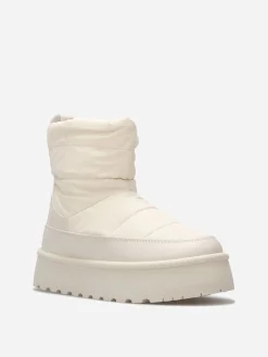 Best La Modeuse Boots matelassées et fourrées à plateforme Beige