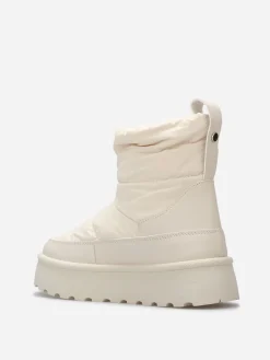 Best La Modeuse Boots matelassées et fourrées à plateforme Beige