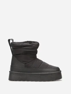 Discount La Modeuse Boots matelassées et fourrées à plateforme Noir