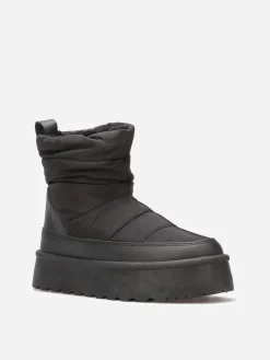 Discount La Modeuse Boots matelassées et fourrées à plateforme Noir