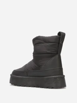 Discount La Modeuse Boots matelassées et fourrées à plateforme Noir