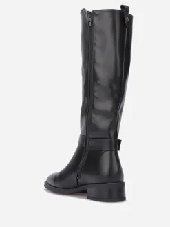 La Modeuse Bottes à empiècement élastique et boucle Noir