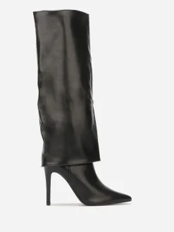 Online La Modeuse Bottes à rabats avec talon aiguille Noir