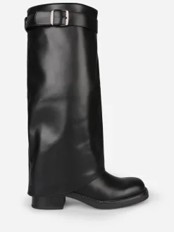 Hot La Modeuse Bottes à revers et bride à boucle Noir
