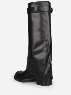 Hot La Modeuse Bottes à revers et bride à boucle Noir