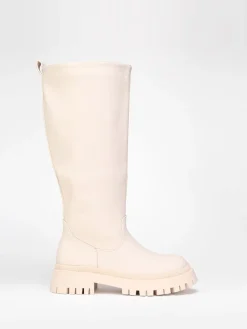 Best La Modeuse Bottes à semelle crantée Beige