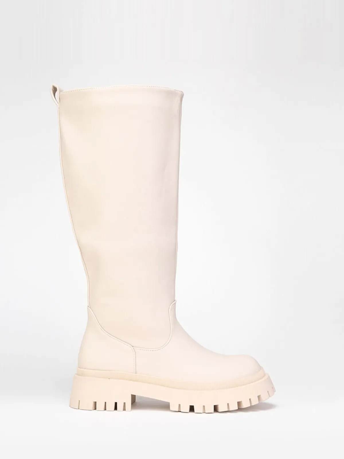 Best La Modeuse Bottes à semelle crantée Beige