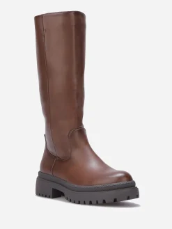 New La Modeuse Bottes à semelle épaisse Marron