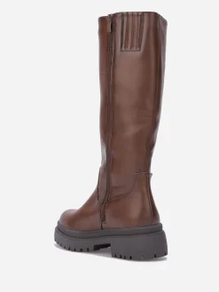 New La Modeuse Bottes à semelle épaisse Marron