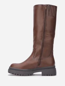 New La Modeuse Bottes à semelle épaisse Marron