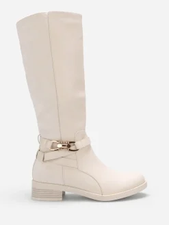La Modeuse Bottes bi-matières à mors Beige