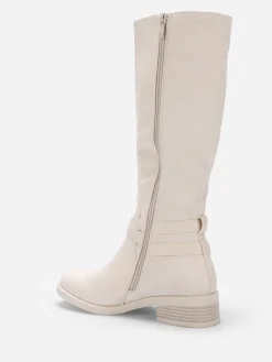 La Modeuse Bottes bi-matières à mors Beige