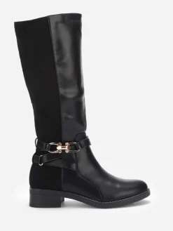 Best La Modeuse Bottes bi-matières à mors Noir