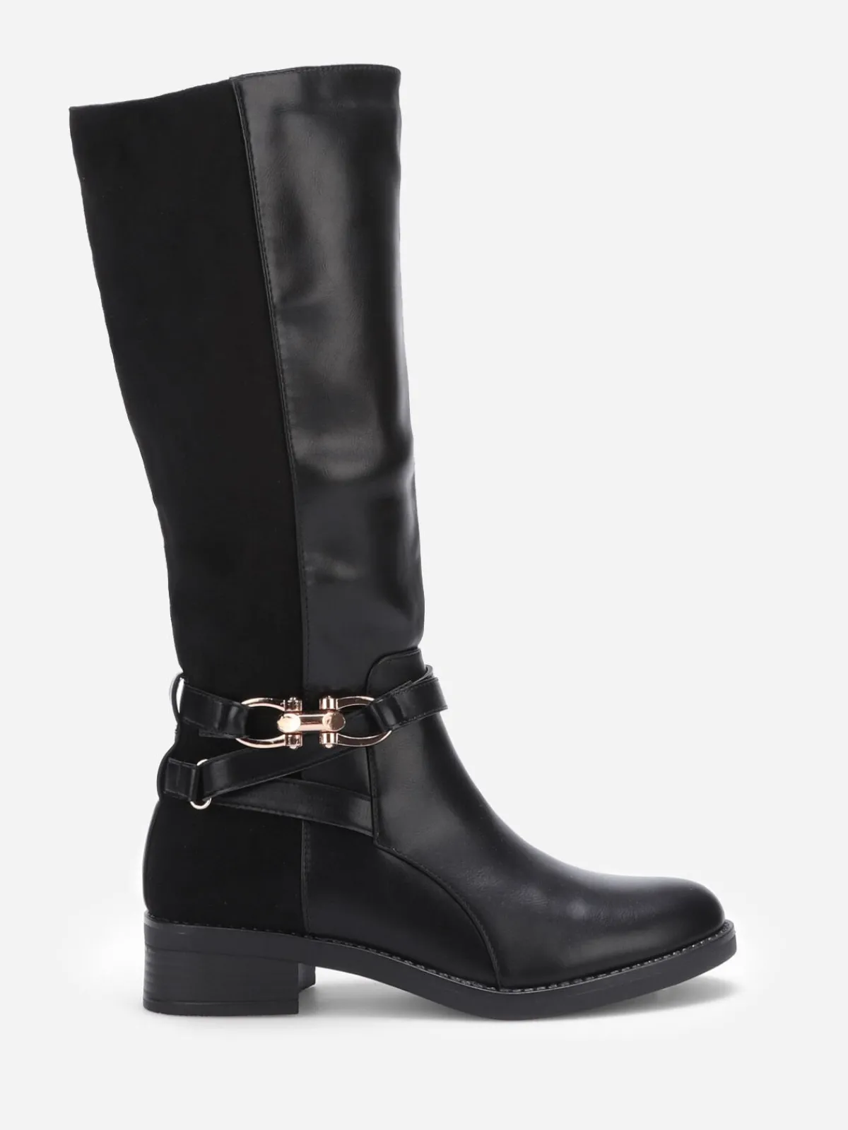 Best La Modeuse Bottes bi-matières à mors Noir
