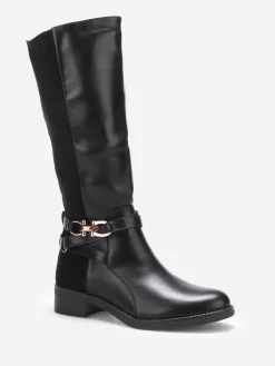 Best La Modeuse Bottes bi-matières à mors Noir