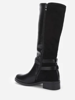 Best La Modeuse Bottes bi-matières à mors Noir