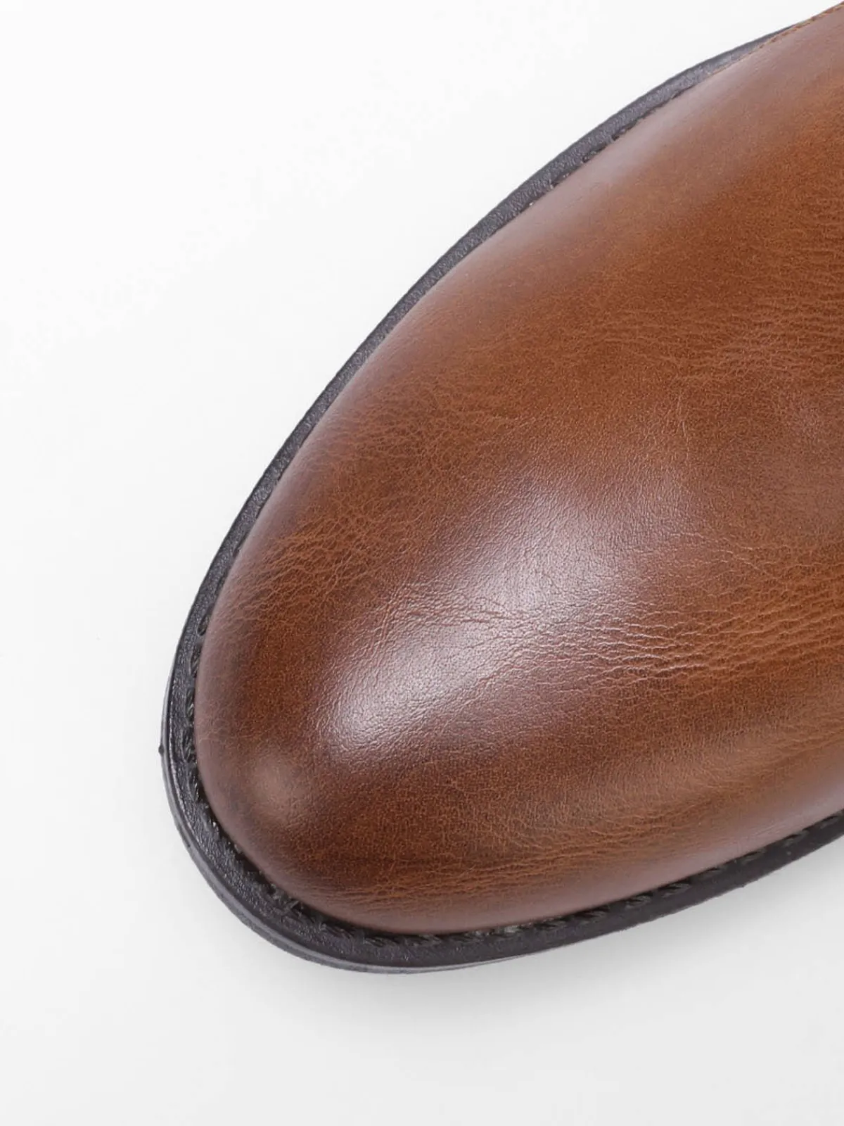 Discount La Modeuse Bottes bi-matières à mors Camel