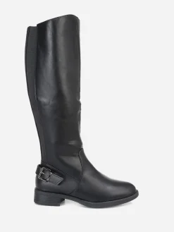 Hot La Modeuse Bottes cavalières à boucle Noir