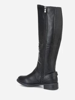 Hot La Modeuse Bottes cavalières  à boucle Noir