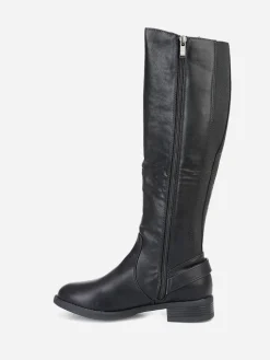 Hot La Modeuse Bottes cavalières  à boucle Noir