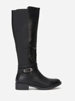 Best La Modeuse Bottes cavalières à brides Noir