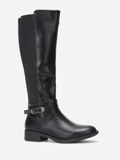 Best La Modeuse Bottes cavalières à brides Noir