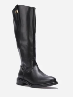 Hot La Modeuse Bottes cavalières à détail métallique Noir