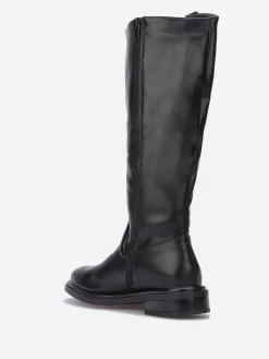 Hot La Modeuse Bottes cavalières à détail métallique Noir