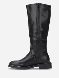 Hot La Modeuse Bottes cavalières à détail métallique Noir