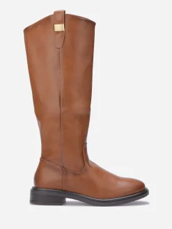 Sale La Modeuse Bottes cavalières à détail métallique Camel