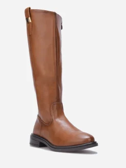 Sale La Modeuse Bottes cavalières à détail métallique Camel