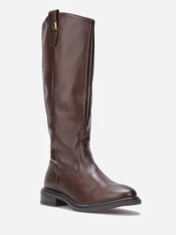 Clearance La Modeuse Bottes cavalières à détail métallique Marron
