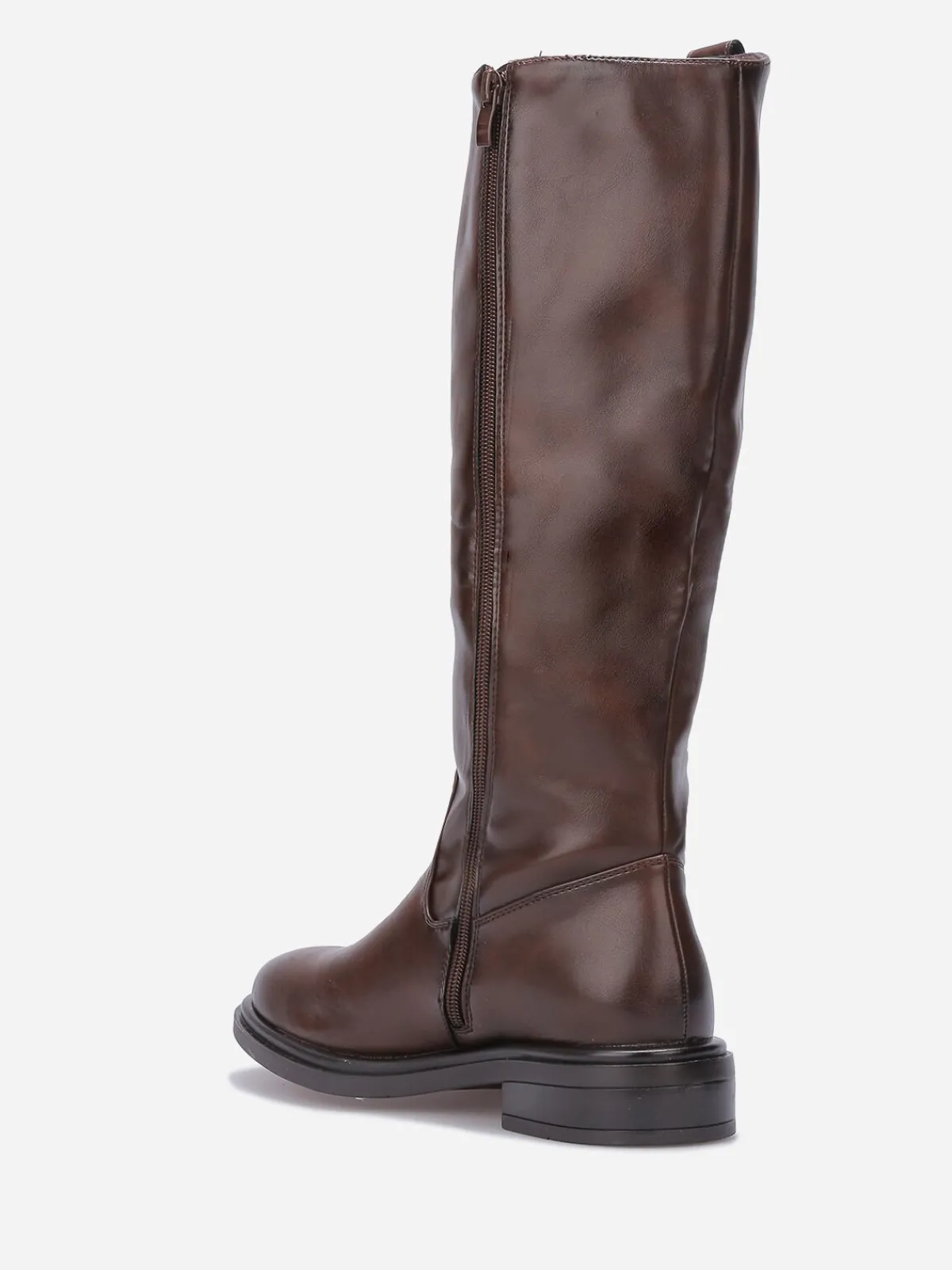 Clearance La Modeuse Bottes cavalières à détail métallique Marron