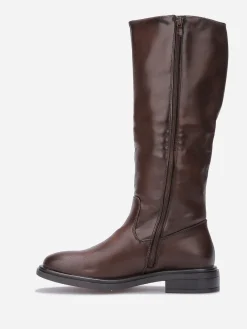 Clearance La Modeuse Bottes cavalières à détail métallique Marron