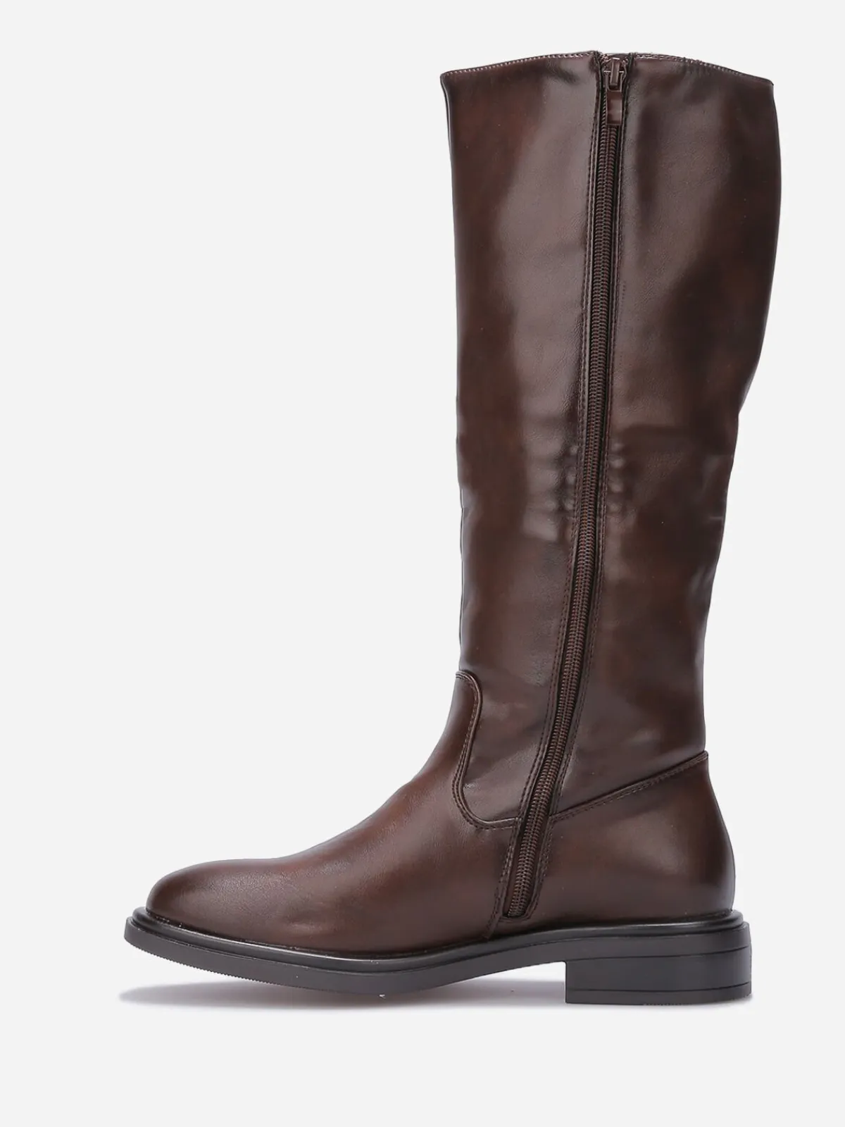 Clearance La Modeuse Bottes cavalières à détail métallique Marron