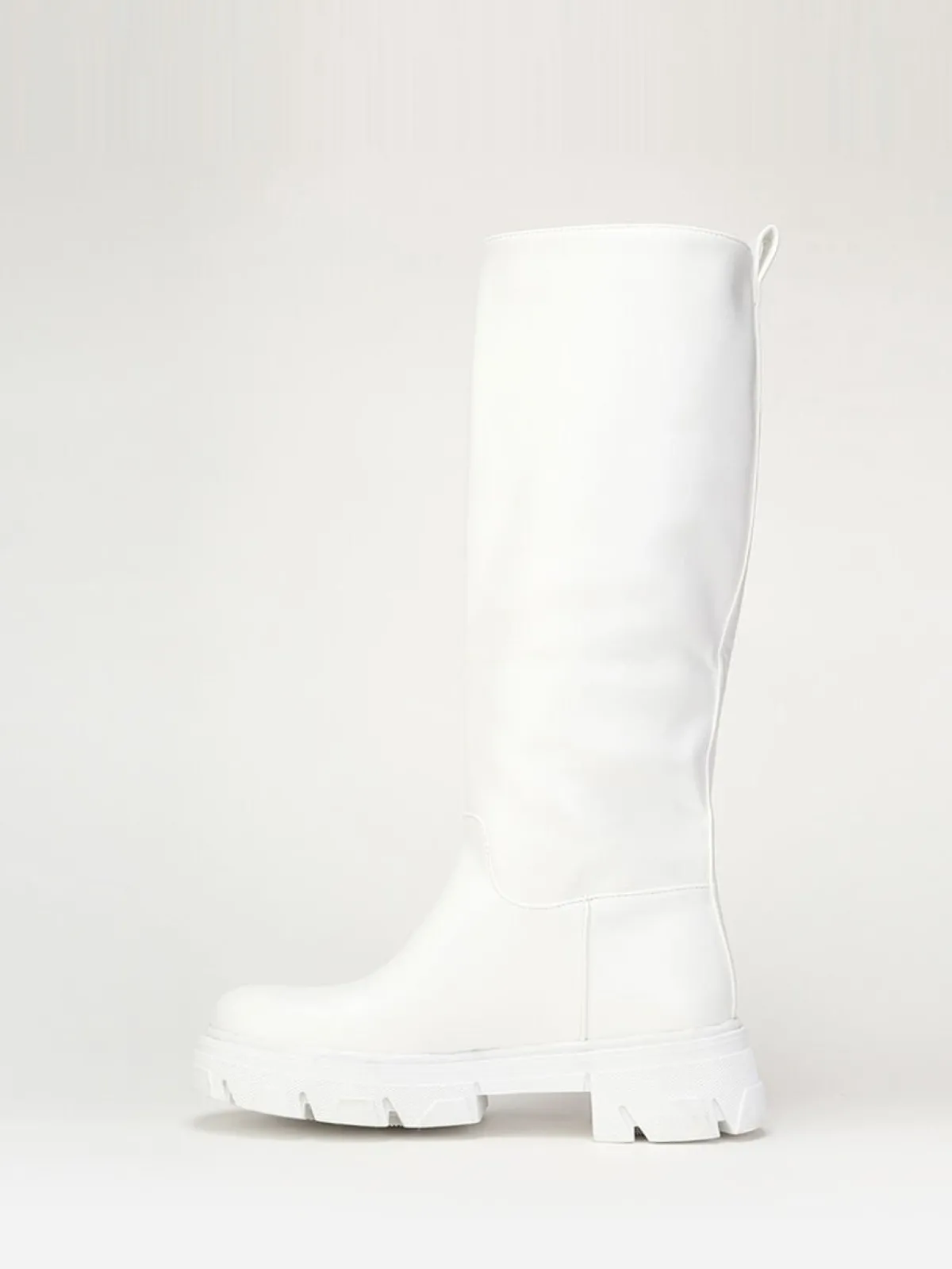 Best La Modeuse Bottes cavalières à semelle crantée Blanc