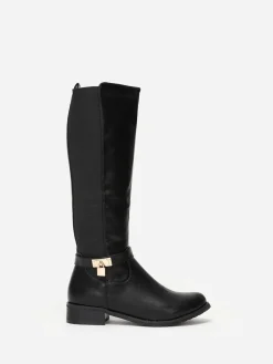 New La Modeuse Bottes cavalières  avec cadenas Noir