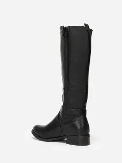 New La Modeuse Bottes cavalières  avec cadenas Noir