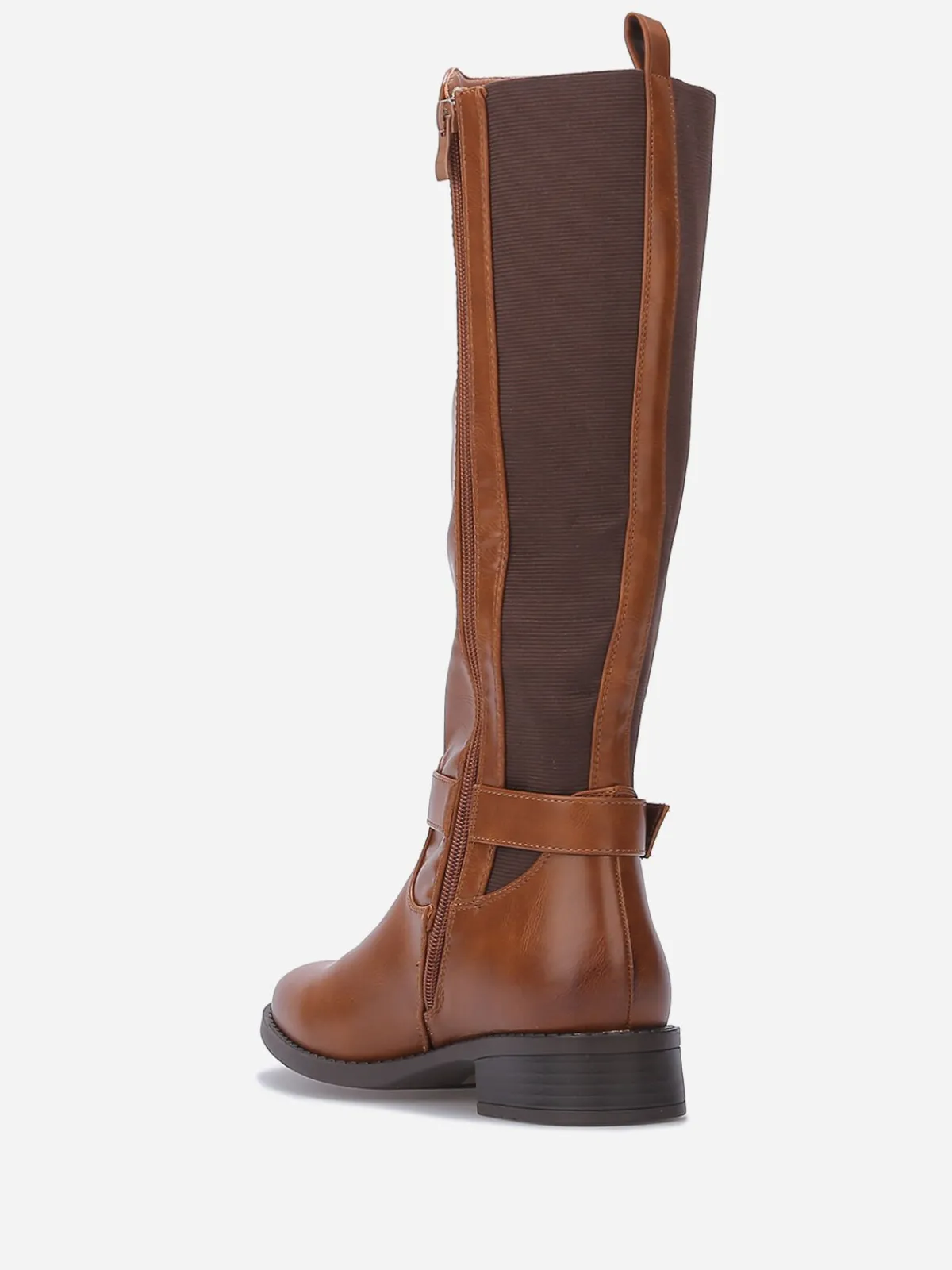 Clearance La Modeuse Bottes cavalières stretch à boucle Camel